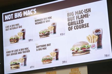 Burger King trolle Mcdo sur la perte de la marque déposée Big Mac