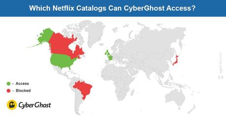 CyberGhost Netflix map