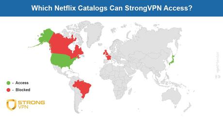 StrongVPN Netflix map