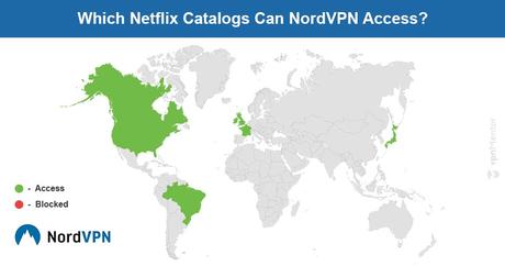 NordVPN Netflix map