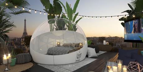 Saint-Valentin : un nid d’amour installé sur un rooftop parisien Saint-Valentin : un nid d’amour installé sur un rooftop parisien