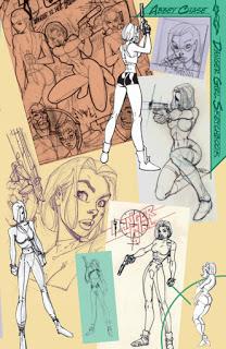 Danger Girl Sketchbook - les recherches de personnages