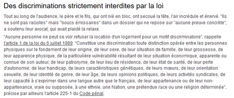 Du sursis pour des agents immobiliers racistes ? Pas cher payé…