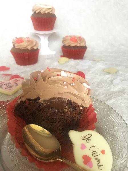 Cupcakes au chocolat pour la Saint-Valentin