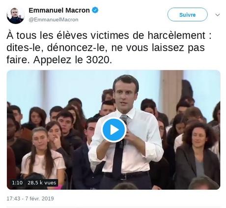 Macron et le harcèlement