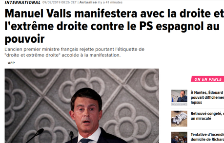 #Valls poursuit sa lutte contre le #socialisme… en Espagne, avec l’extrême-droite #VOX