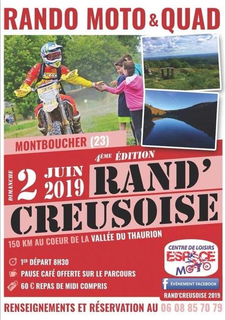 Rand'Creusoise moto et quad le 2 juin 2019 d'Espace Moto à Montboucher (23)