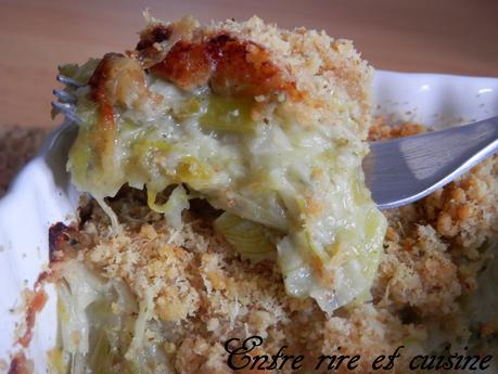 Crumble de poireaux au chèvre et parmesan Crumble de poireaux au chèvre et parmesan