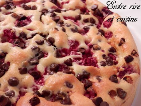 Gâteau chocolat framboises et tofu soyeux (sans matière grasse) Gâteau chocolat framboises et tofu soyeux (sans matière grasse)