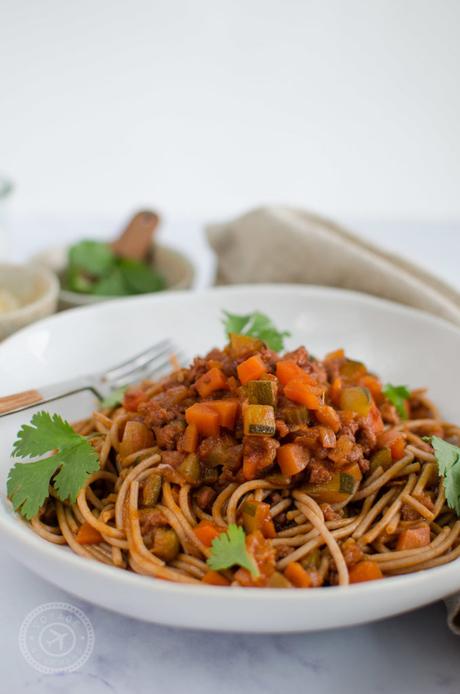Spaghettis à la bolognaise végétale (IG bas & vegan)