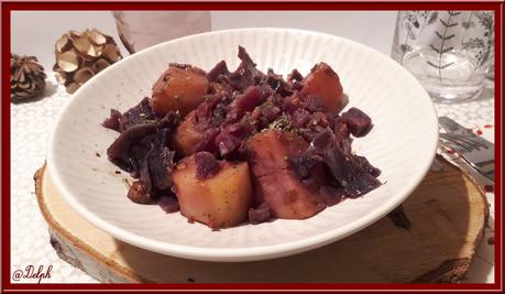 Chou rouge, pommes de terre et lardons au Cookéo