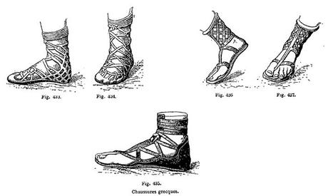 Voici quelques modèles de chaussures antiques. Crédit photo : méditerranée-antique.fr