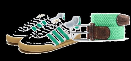 Ceinture tressée + sneakers