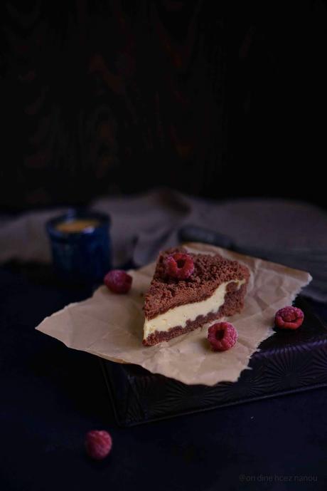 crumble de cacao , gâteau de fromage blanc , cuisine russe