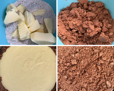 Gâteau russe crumble  au fromage blanc ou Пирог с творожной начинкой.