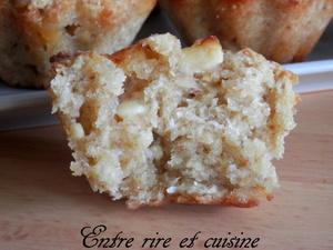 Muffins tous blancs : coco, tofu soyeux, rhum, chocolat blanc (sans oeuf, sans beurre) Muffins tous blancs : coco, tofu soyeux, rhum, chocolat blanc (sans oeuf, sans beurre)