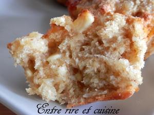 Muffins tous blancs : coco, tofu soyeux, rhum, chocolat blanc (sans oeuf, sans beurre) Muffins tous blancs : coco, tofu soyeux, rhum, chocolat blanc (sans oeuf, sans beurre)