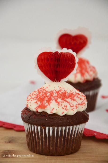 Des cupcakes au chocolat pour la Saint Valentin