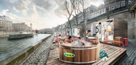 Paris : IKEA installe des bains nordiques sur les bords de Seine