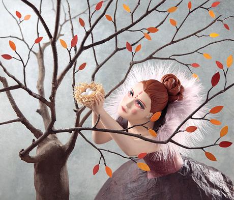 Hand-sculpted illustrations by Irma Gruenholz