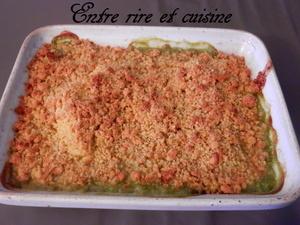 Crumble de cabillaud aux épinards et épices colombo Crumble de cabillaud aux épinards et épices colombo
