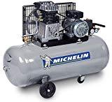 - image - MICHELIN GB100 Compresseur 100 litres Courroie 3 CV Bicylindre en Ligne Fonte, Gris - image -
