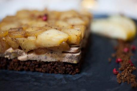 Foie gras aux pommes Tentation, sur pain d’épices