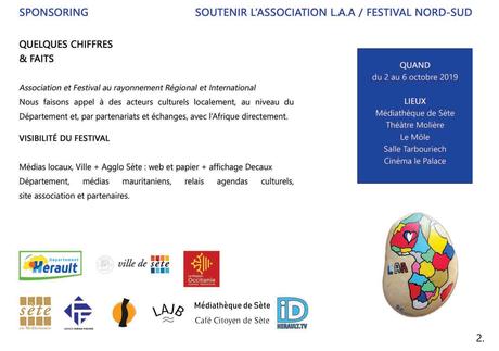 Appel à Sponsoring : Festival NORD SUD Sète