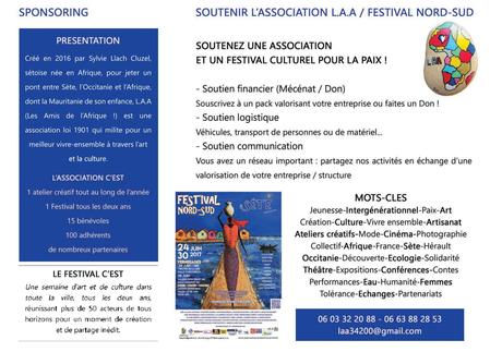 Appel à Sponsoring : Festival NORD SUD Sète