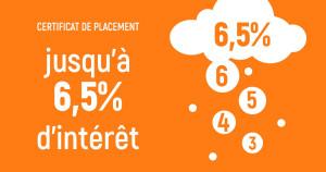 Certificats de placement; jusqu’à 6,5%