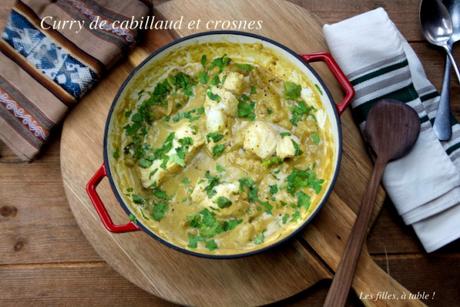 Curry de cabillaud et crosnes