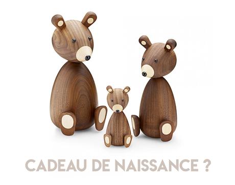 Cadeau de Naissance Original - Ourson en bois Lucie Kaas