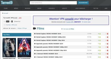 Nouvelle adresse pour Torrent9 et les téléchargements gratuits Nouvelle adresse pour Torrent9 et les téléchargements gratuits