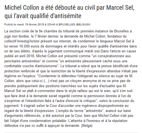 Michel Collon est antisémite (et j’ai le droit de l’écrire grâce à @marcelsel ) Michel Collon est antisémite (et j’ai le droit de l’écrire grâce à @marcelsel )