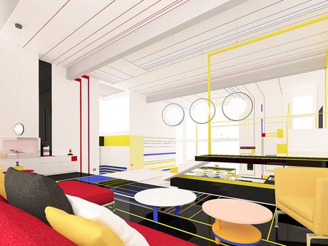 Un appartement inspiré par le peintre Mondrian
