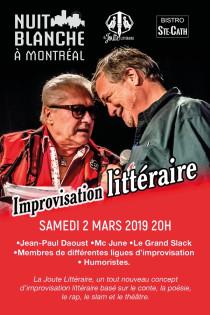 Impro littéraire pour Nuit blanche à Montréal