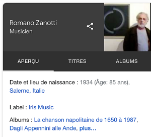 une disparition – Romano ZANOTTI ( peintre et chanteur ( Los machucambos)