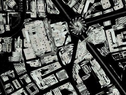 Black Scalpel Cityscapes de Damien Hirst