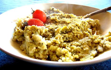 Bubble and squeak; purée de  brocoli, chou-fleur, courgettes, et choux de bruxelles