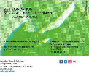 Fondation GULBENKIAN le 13 Mars 2019