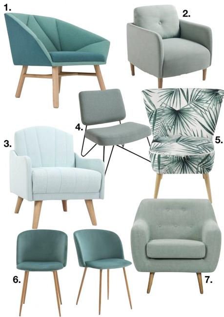 Comment adopter la décoration vert céladon décoration vert célandon liste fauteuil salon - blog déco - clem around the corner