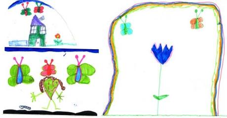 dessins d'enfant de papillons