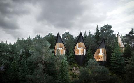 Ces cabanes du futur s’installent au cœur de la forêt italienne