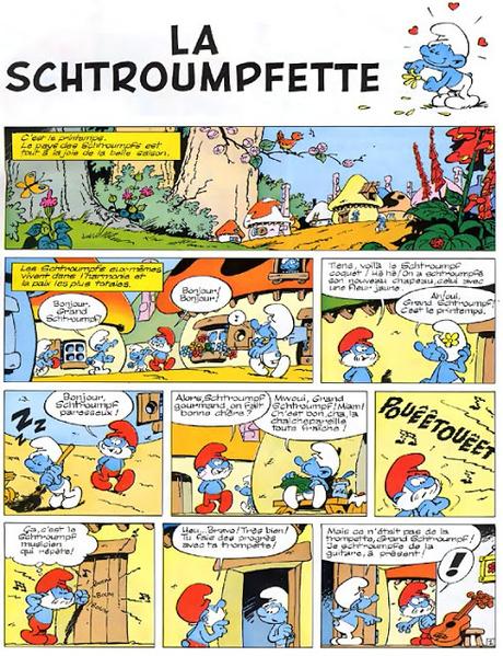planche schtroumpfette