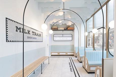 The Milk Train, un glacier à Londres dont la décoration s’inspire des gares