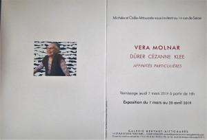 Galerie BERTHET-AITTOUARES » VERA MOLNAR « Affinités Particulières » 7 Mars au 20 Avril 2019 Galerie BERTHET-AITTOUARES » VERA MOLNAR « Affinités Particulières » 7 Mars au 20 Avril 2019