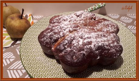 Moelleux aux poires, fromage blanc et pépites de chocolat Moelleux aux poires, fromage blanc et pépites de chocolat