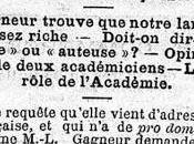Féminisation, débat en... 1891