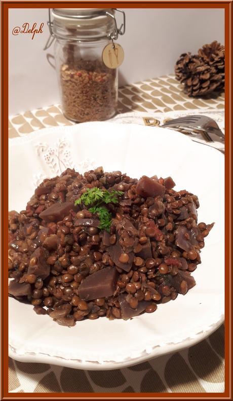 Lentilles aux oignons et betteraves au Cookéo Lentilles aux oignons et betteraves au Cookéo