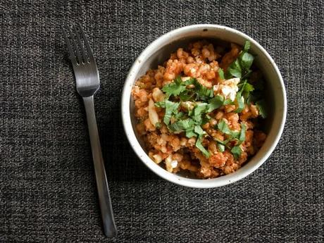 Ottolenghi – « Risotto » d’orge perlé, ail, tomate et féta